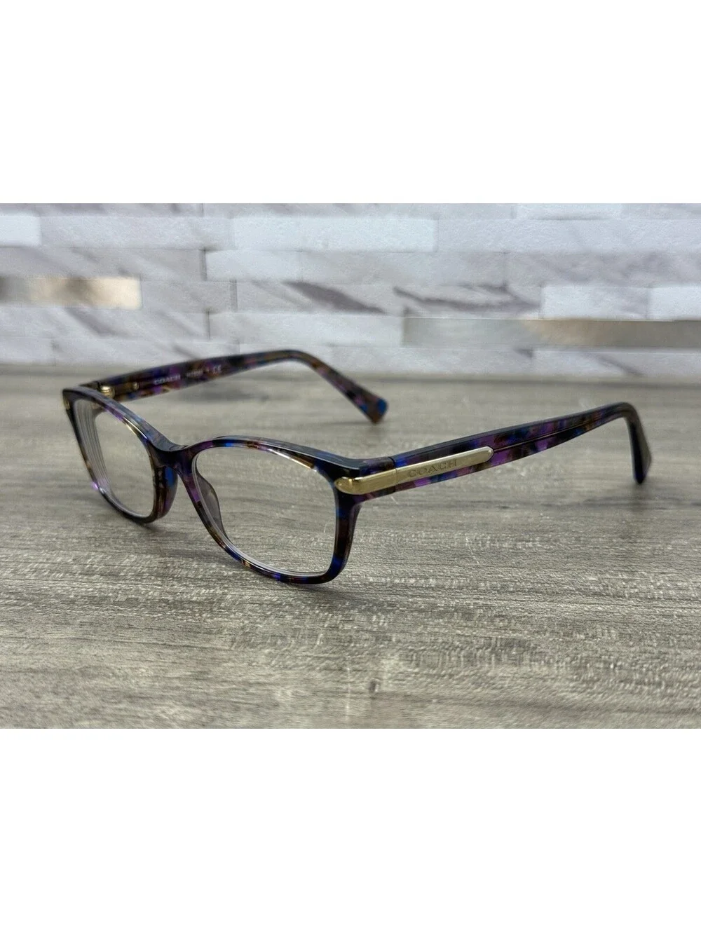 Coach Eyeglasses HC 6065 5288 Confetti Purple Designer Frames 49[]17-135
